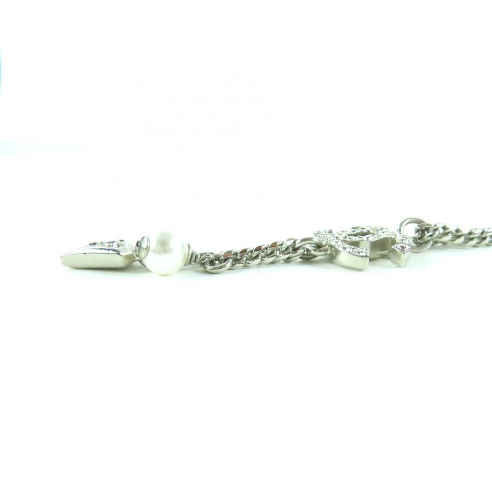 CHANEL Authentic Silver Pearl Logo Necklace - Picture 5 of 7